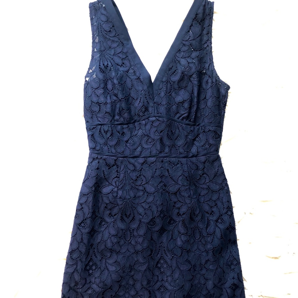 Navy Blue Lace Dress